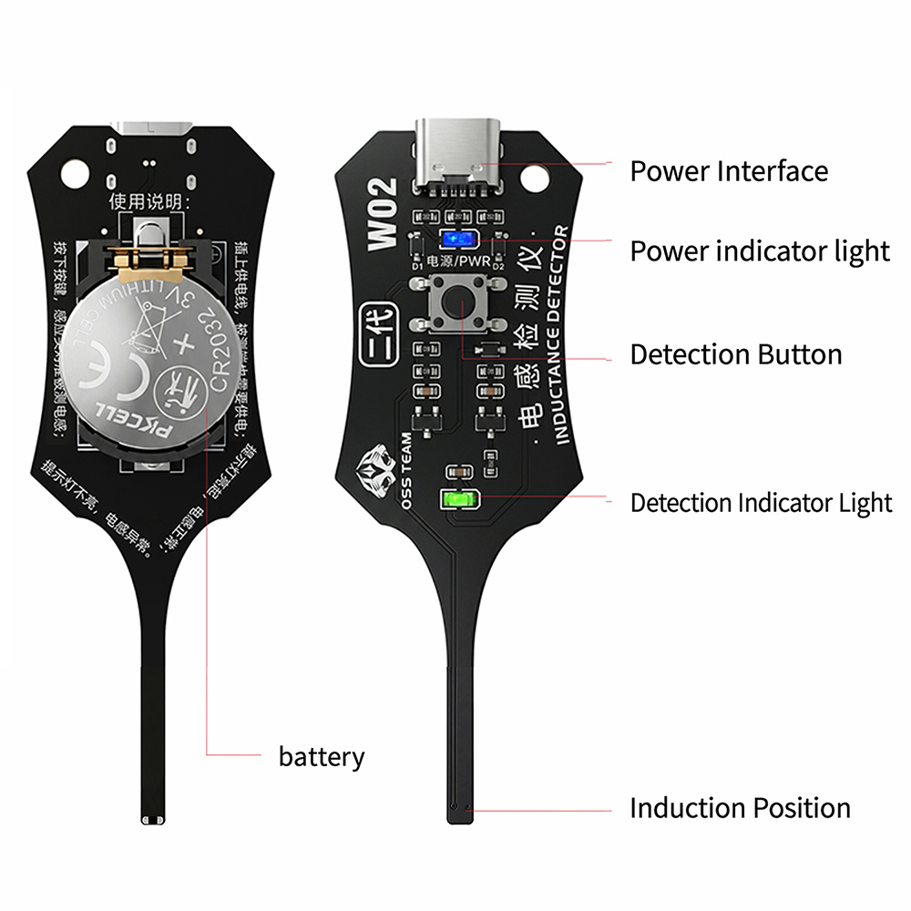 Co Detector Plug - Тестер индуктивности DC 5В для материнских