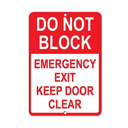 Emergency Exit Sign - Металлическая табличка Vincenicy: Алюминиевая табличка «Не
