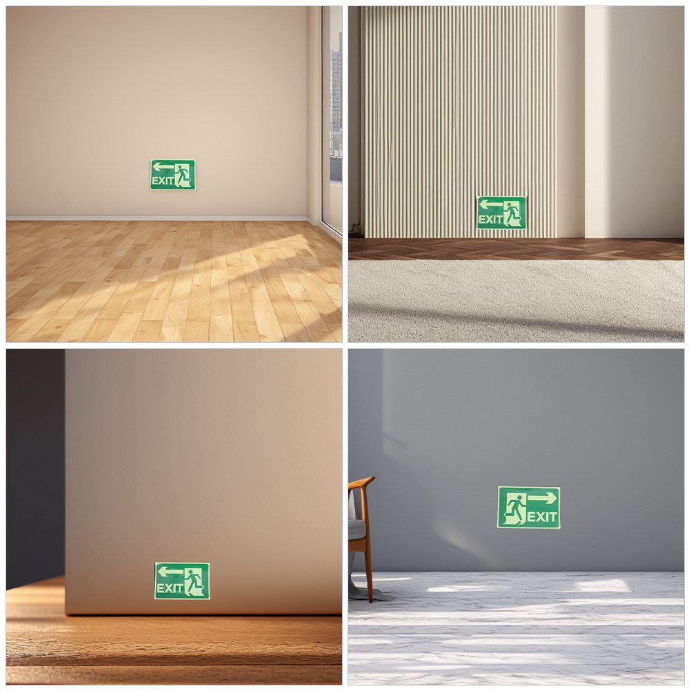 4 шт. светящихся наклеек для в – обзор и цена Emergency Exit Sign